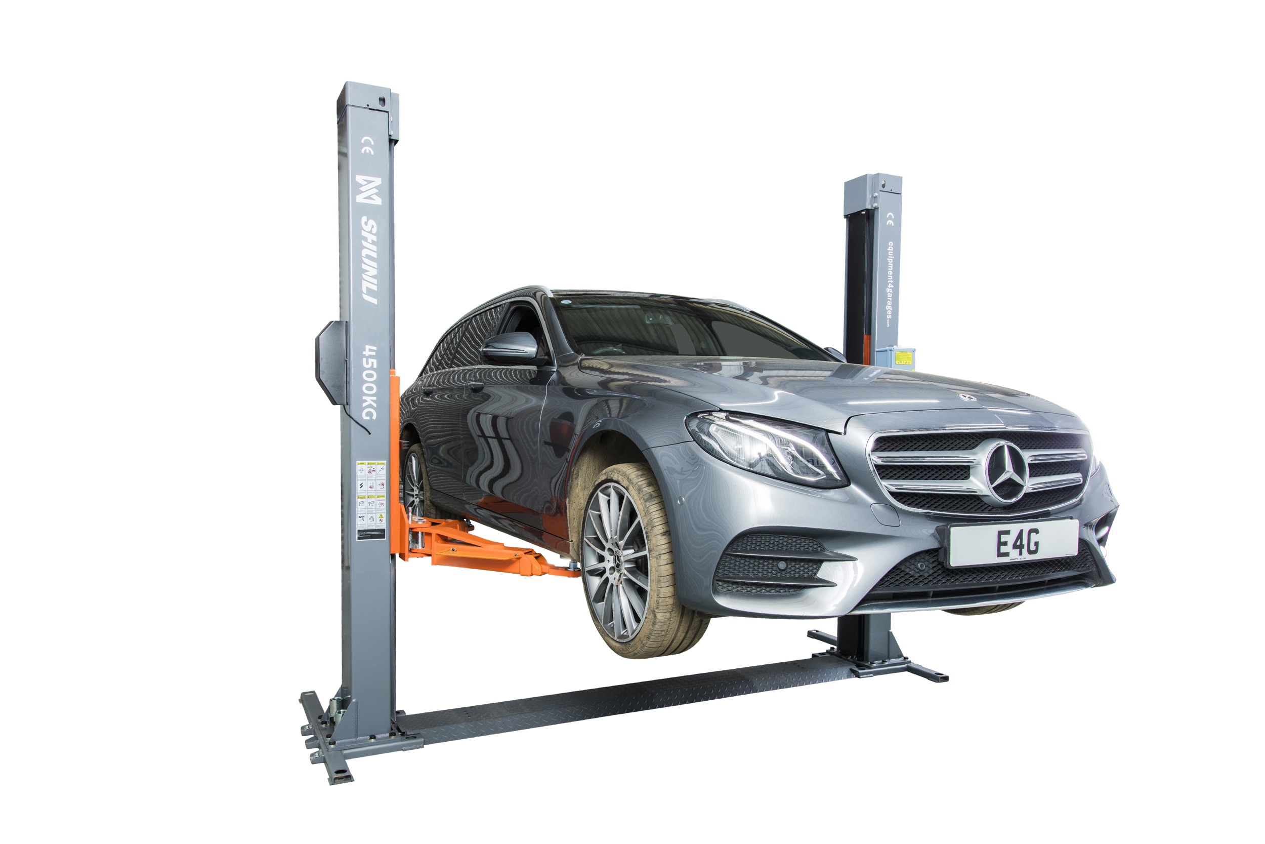 E4G C245D 2 Post Lift 4500KG 'H' Frame Design with Manual Locks - Image 2