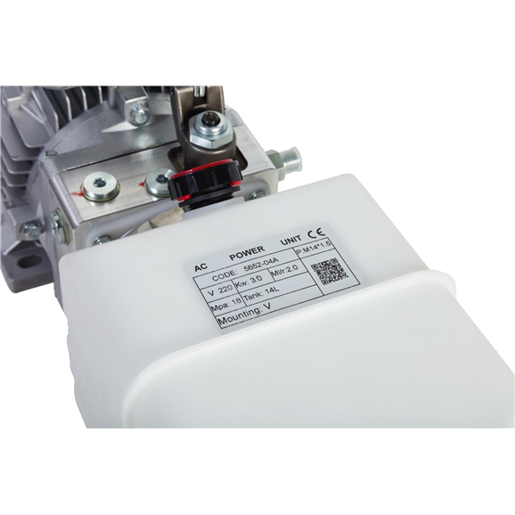 E4G 565204A 4 Post Lift Hydraulic Power Unit 1Ph Manual Release and No Button 14L - Image 6