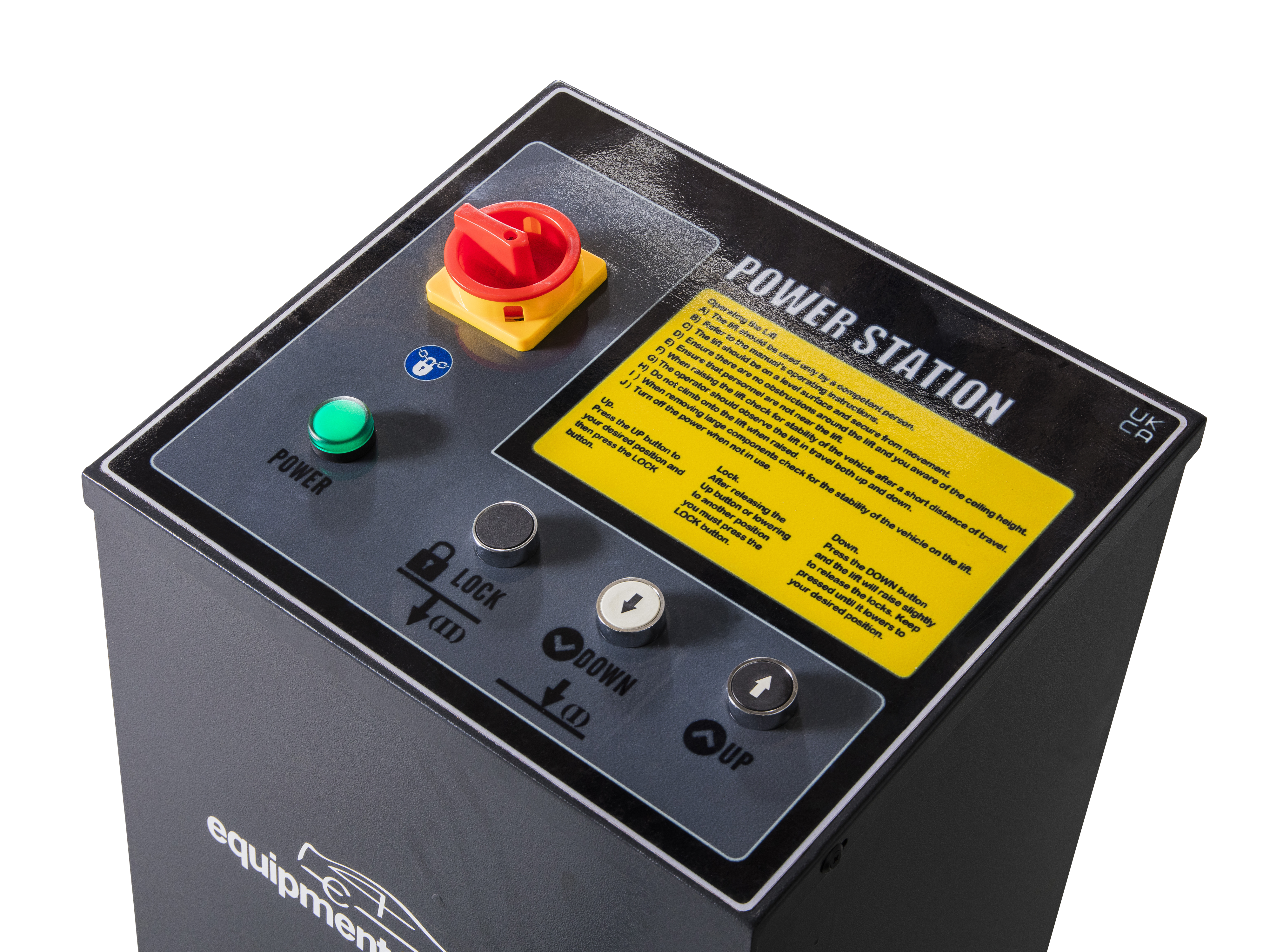 E4G MR40TD Portable Mid-Rise Scissor Lift – 4 Ton, 1ph Dark Grey - Image 3